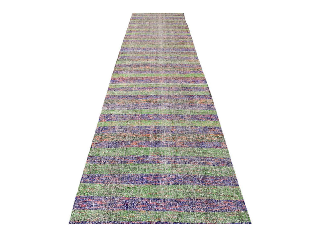 Vintage Flatweave Wool Runner 4 X 20