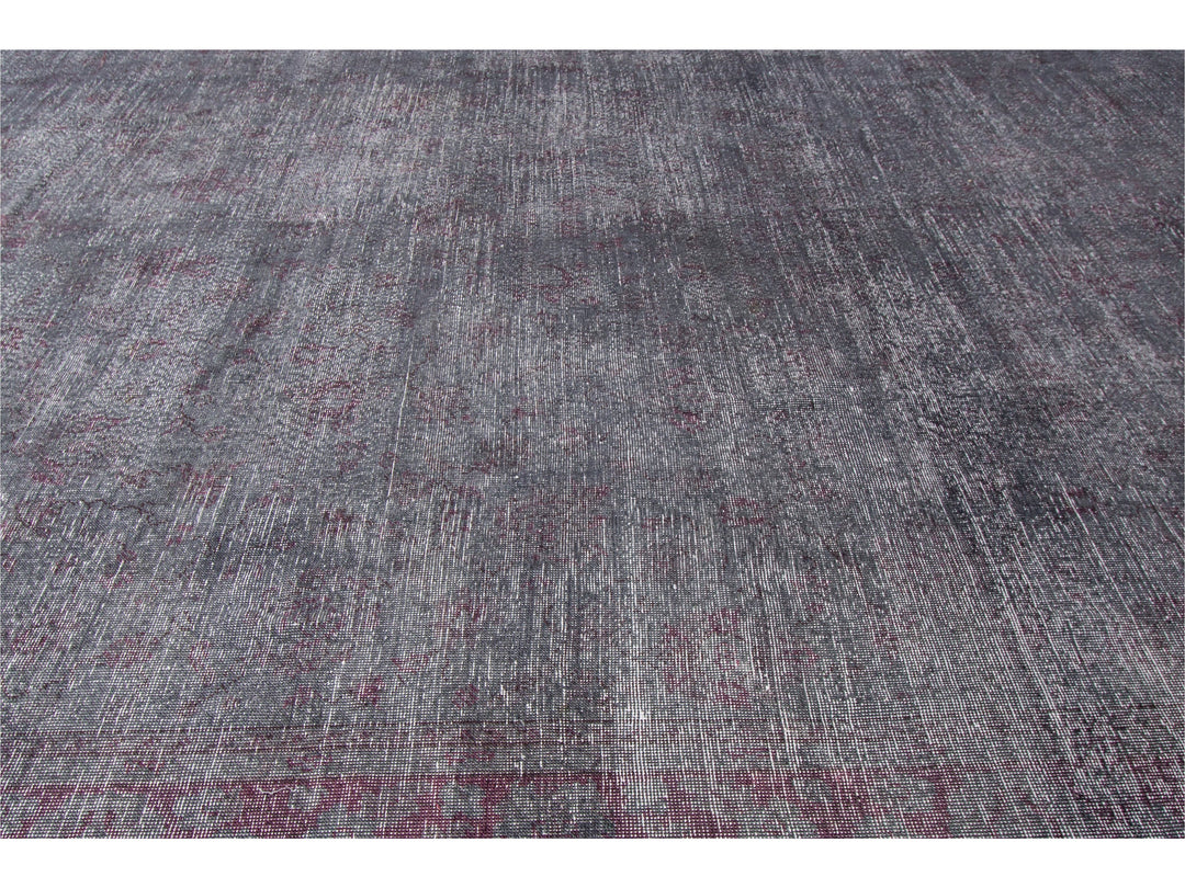 Antique Overdyed Wool Rug 12 X 26