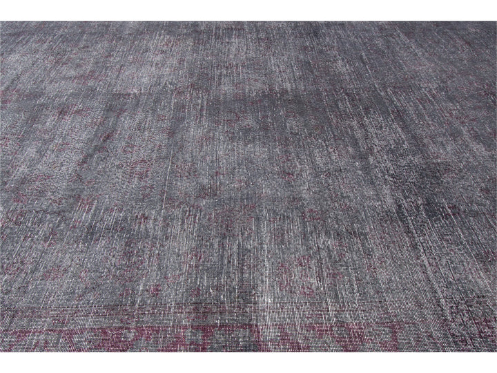 Antique Overdyed Wool Rug 12 X 26