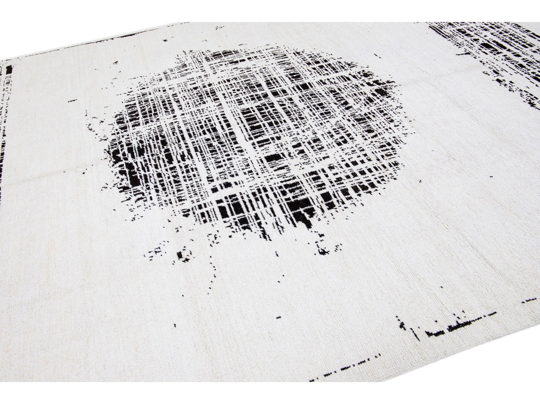 Modern Moroccan Wool Rug 9 X 12