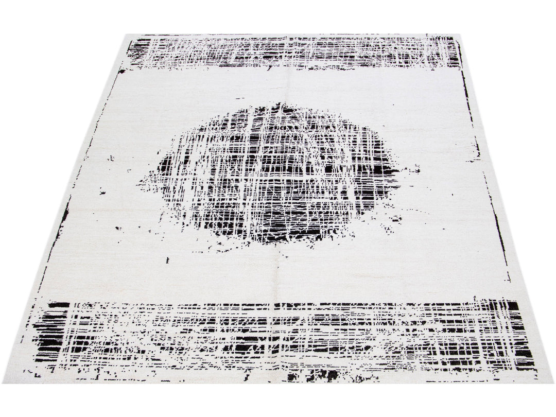 Modern Moroccan Wool Rug 9 X 12