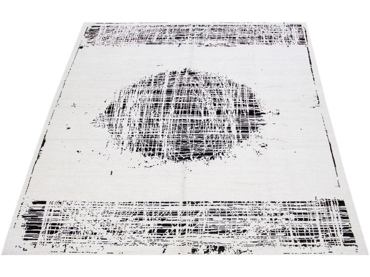 Modern Moroccan Wool Rug 9 X 12