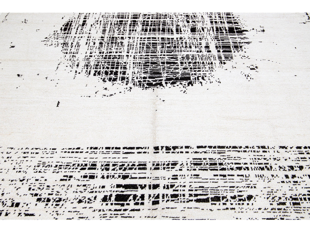 Modern Moroccan Wool Rug 9 X 12