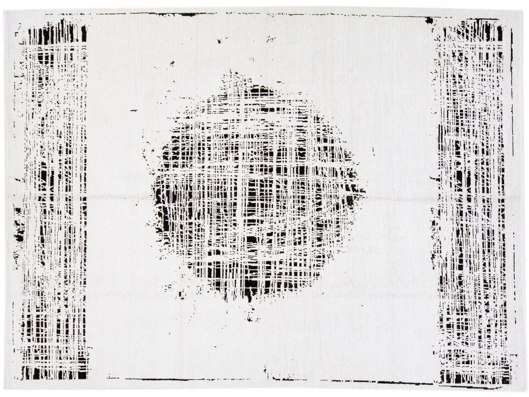 Modern Moroccan Wool Rug 9 X 12