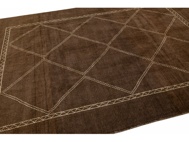 Modern Moroccan Wool Rug 7 X 10