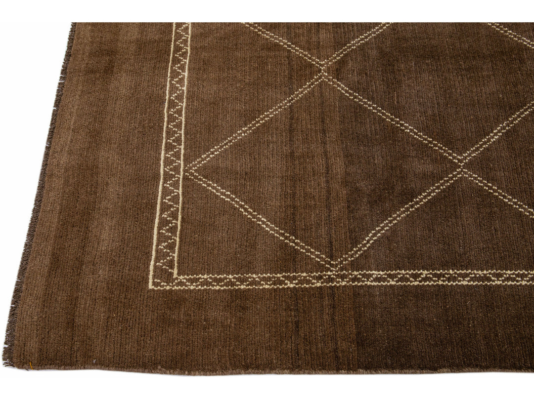 Modern Moroccan Wool Rug 7 X 10