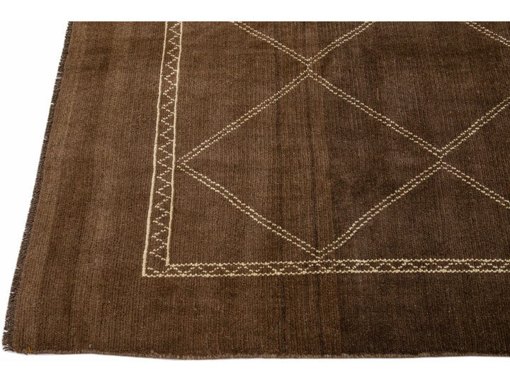 Modern Moroccan Wool Rug 7 X 10