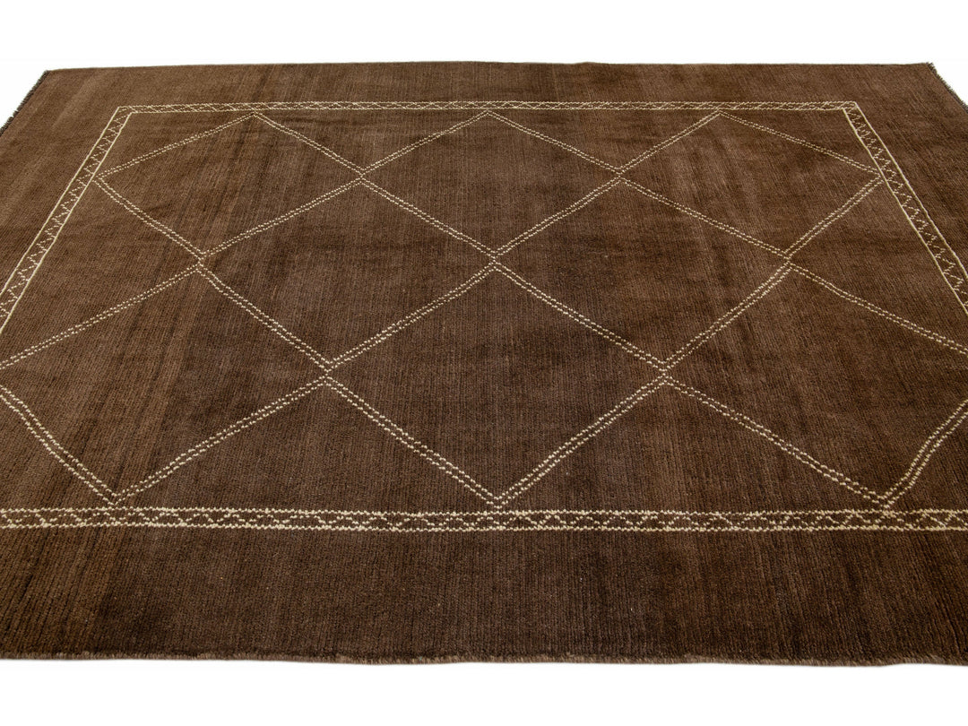Modern Moroccan Wool Rug 7 X 10