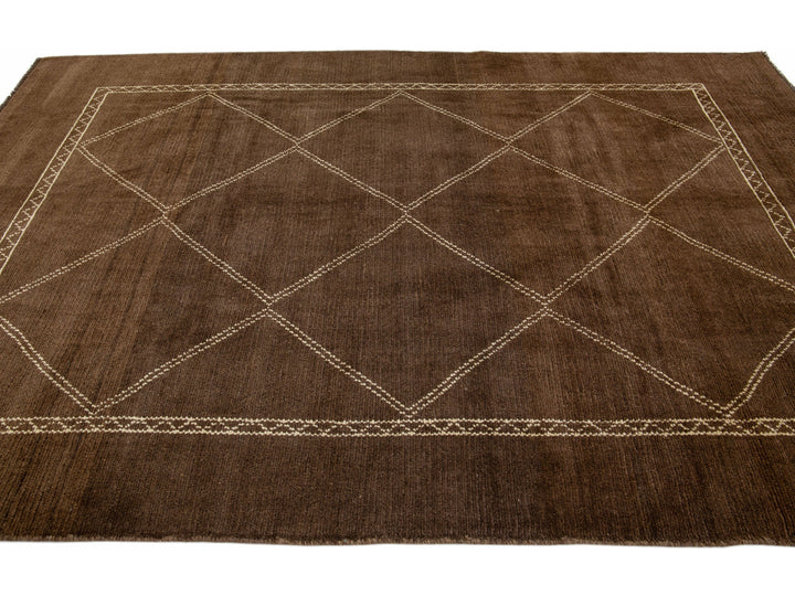 Modern Moroccan Wool Rug 7 X 10