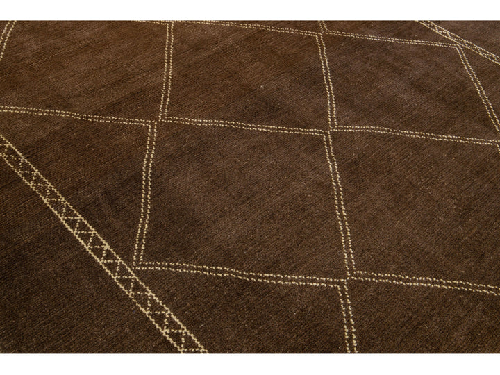 Modern Moroccan Wool Rug 7 X 10