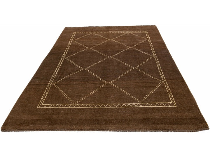 Modern Moroccan Wool Rug 7 X 10