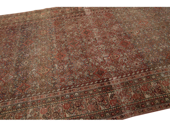 Antique Malayer Wool Rug 7 X 19