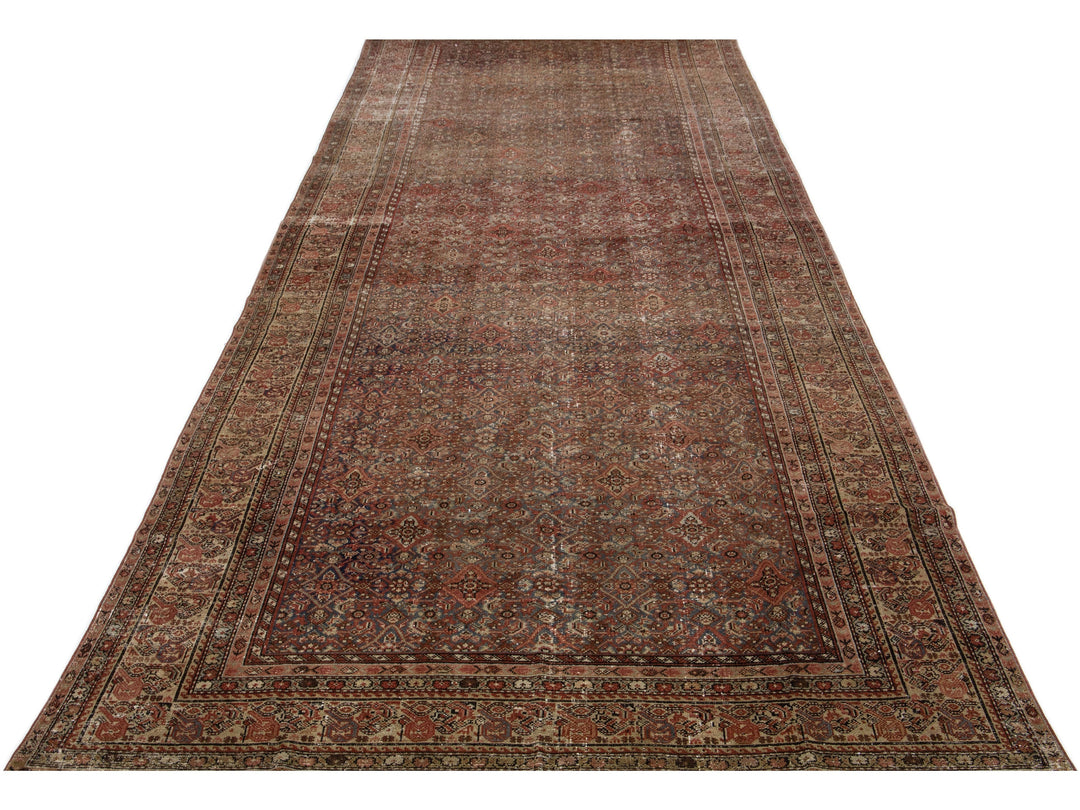 Antique Malayer Wool Rug 7 X 19