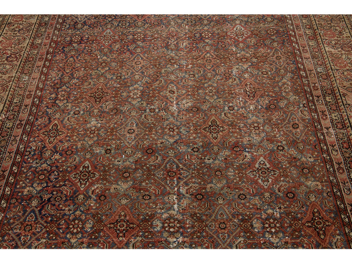 Antique Malayer Wool Rug 7 X 19