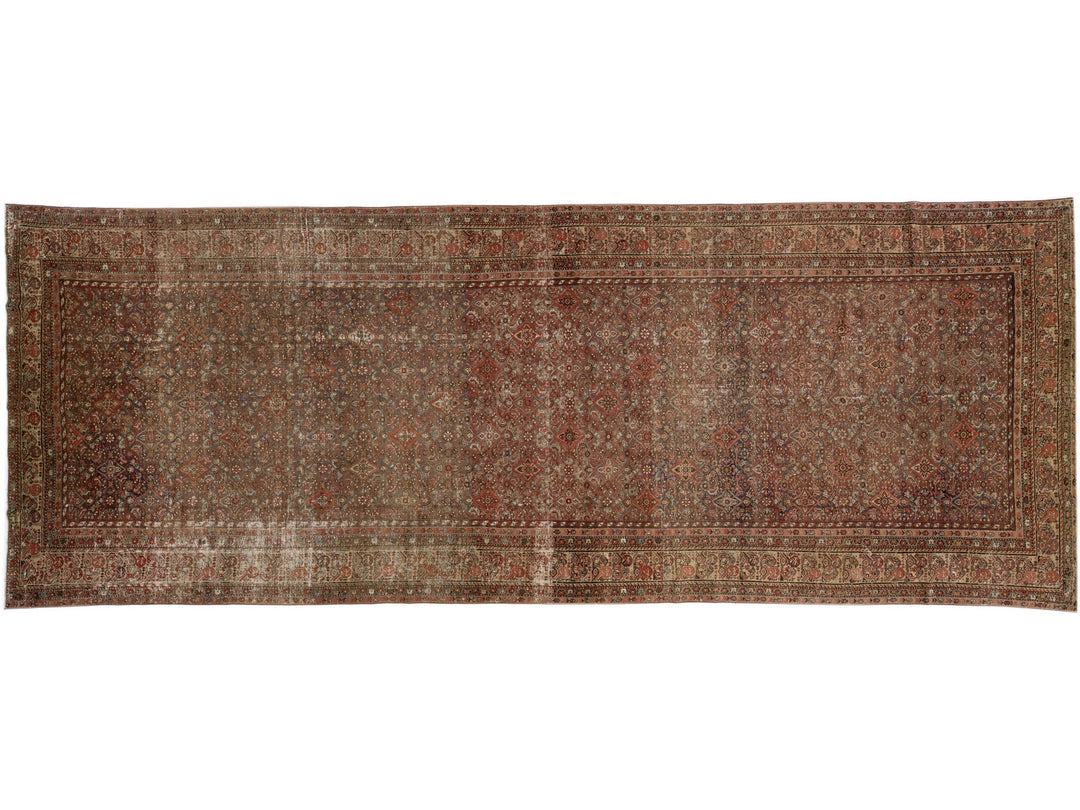 Antique Malayer Wool Rug 7 X 19