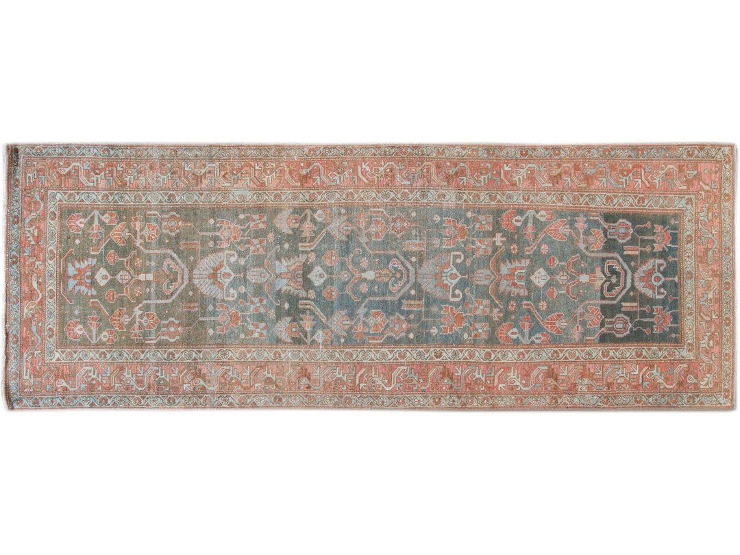Antique Malayer Wool Runner 4 X 10