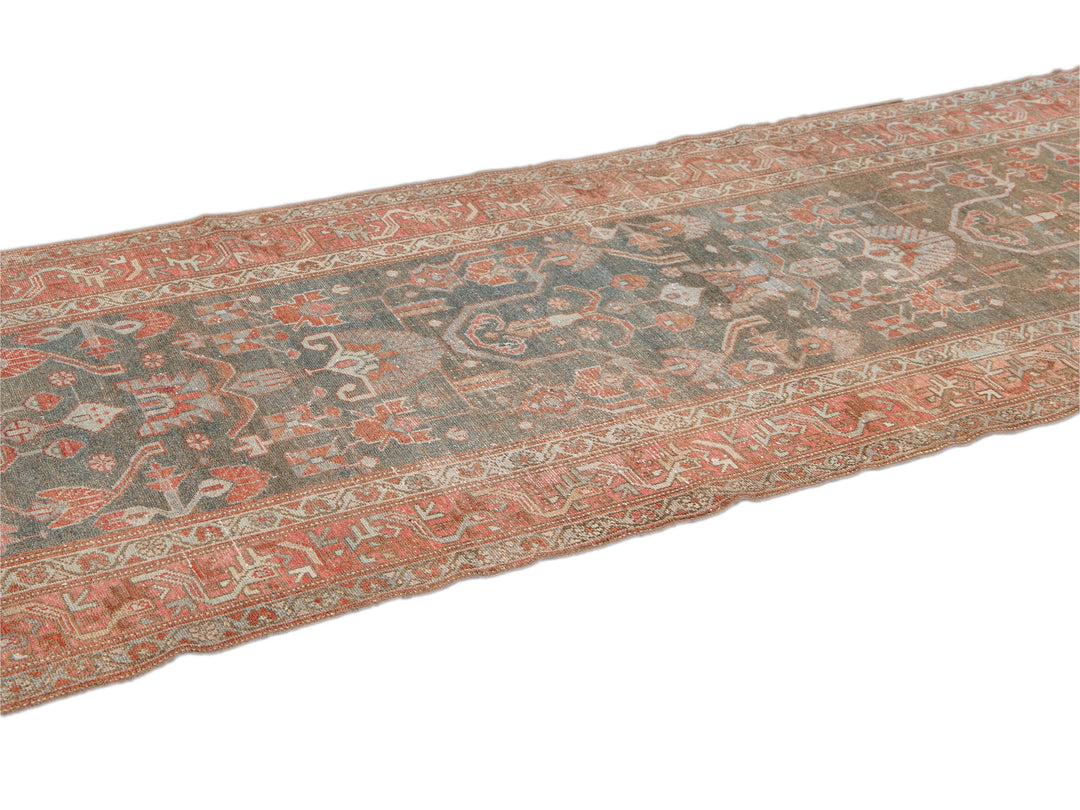 Antique Malayer Wool Runner 4 X 10
