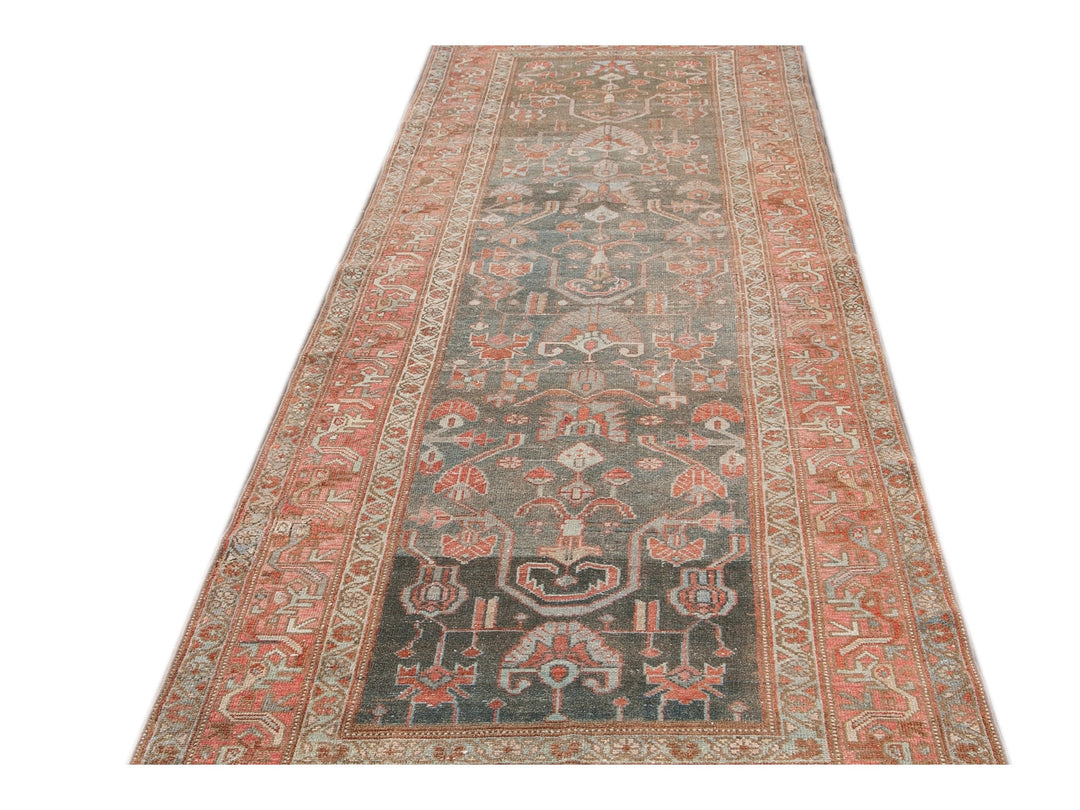 Antique Malayer Wool Runner 4 X 10