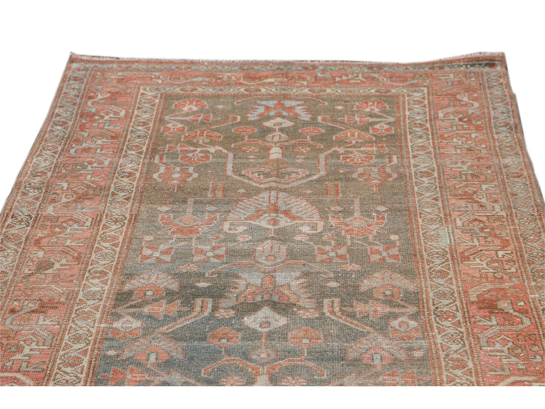 Antique Malayer Wool Runner 4 X 10