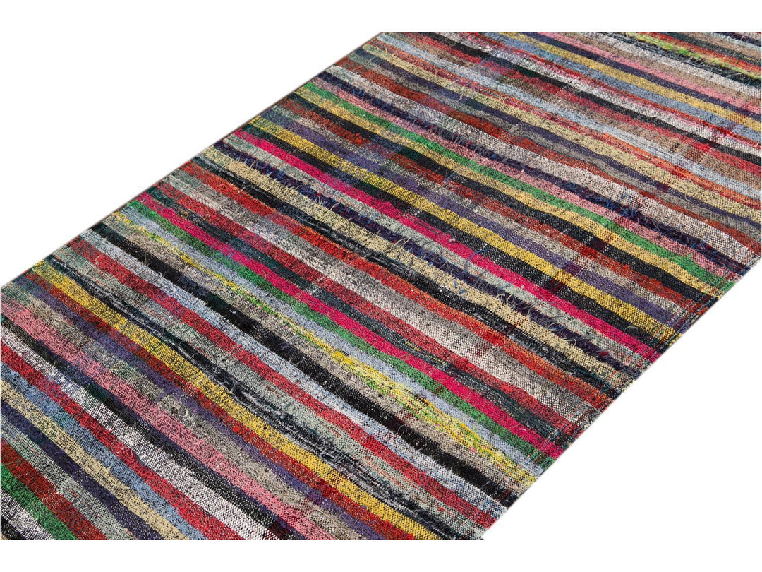 Vintage Flat-Weave Wool Runner 3 X 18