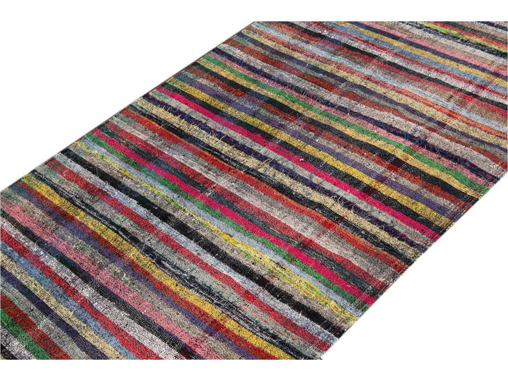 Vintage Flat-Weave Wool Runner 3 X 18