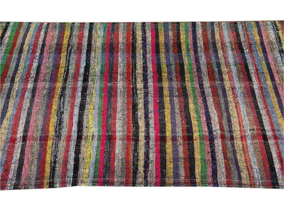 Vintage Flat-Weave Wool Runner 3 X 18