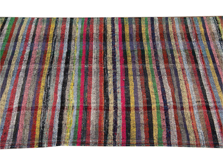Vintage Flat-Weave Wool Runner 3 X 18