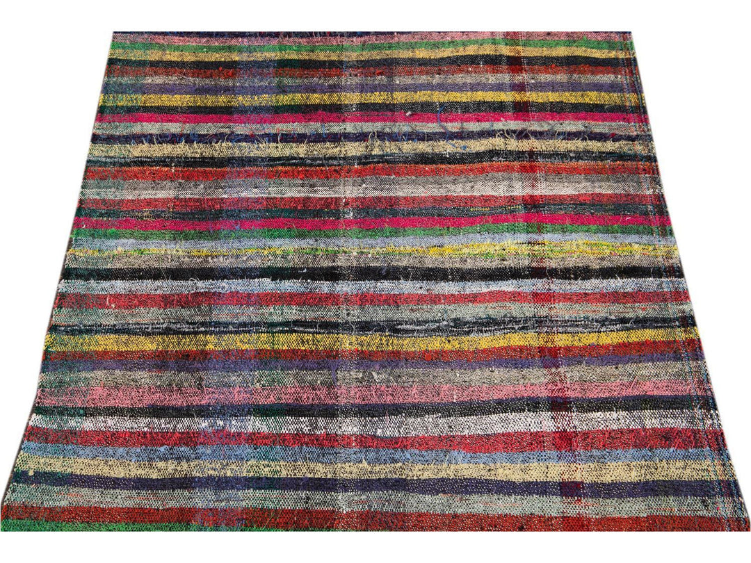 Vintage Flat-Weave Wool Runner 3 X 18