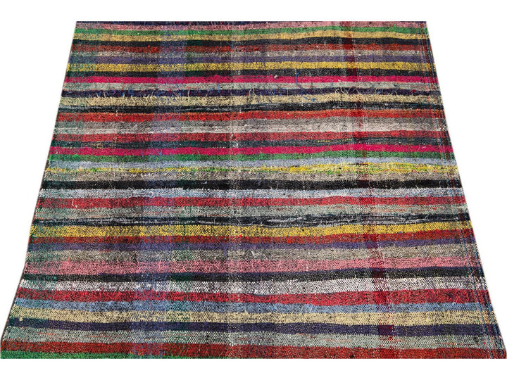 Vintage Flat-Weave Wool Runner 3 X 18
