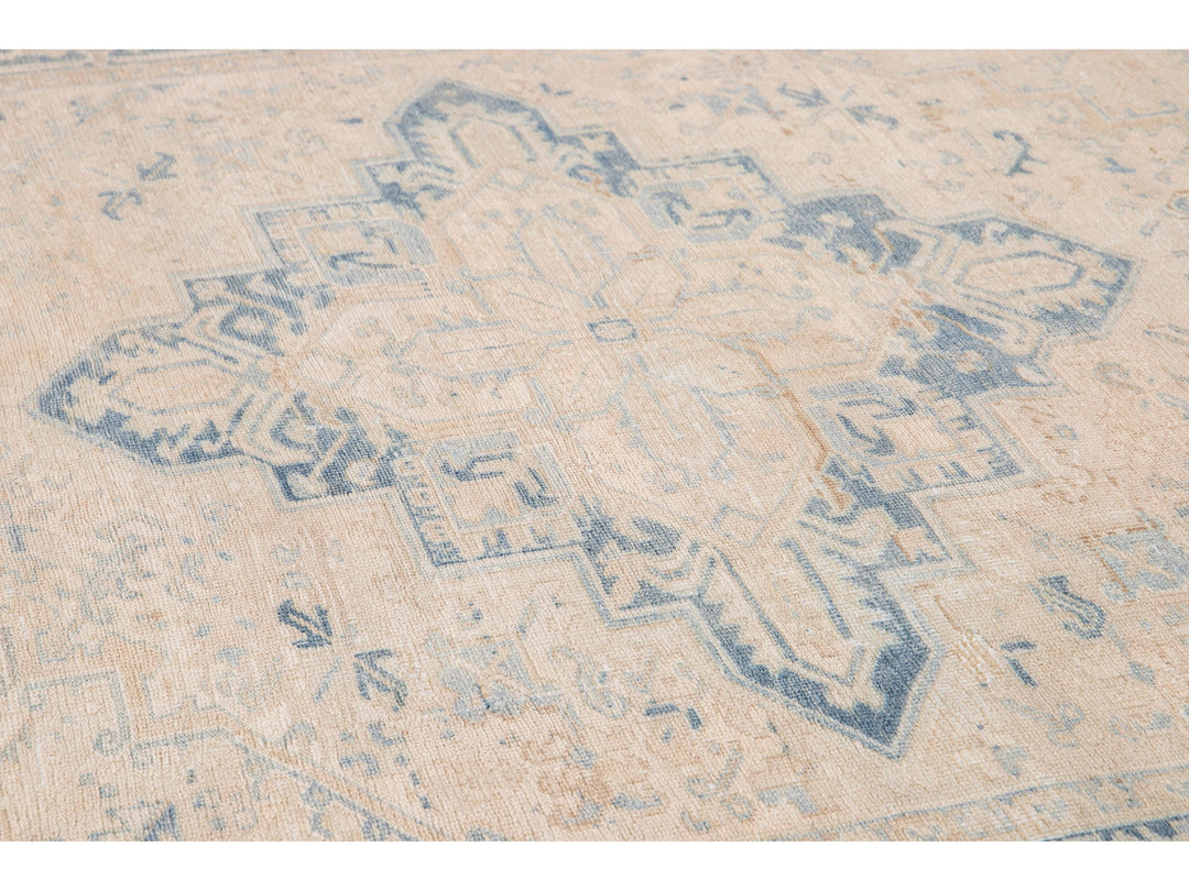 Antique Heriz Wool Rug 7 X 9