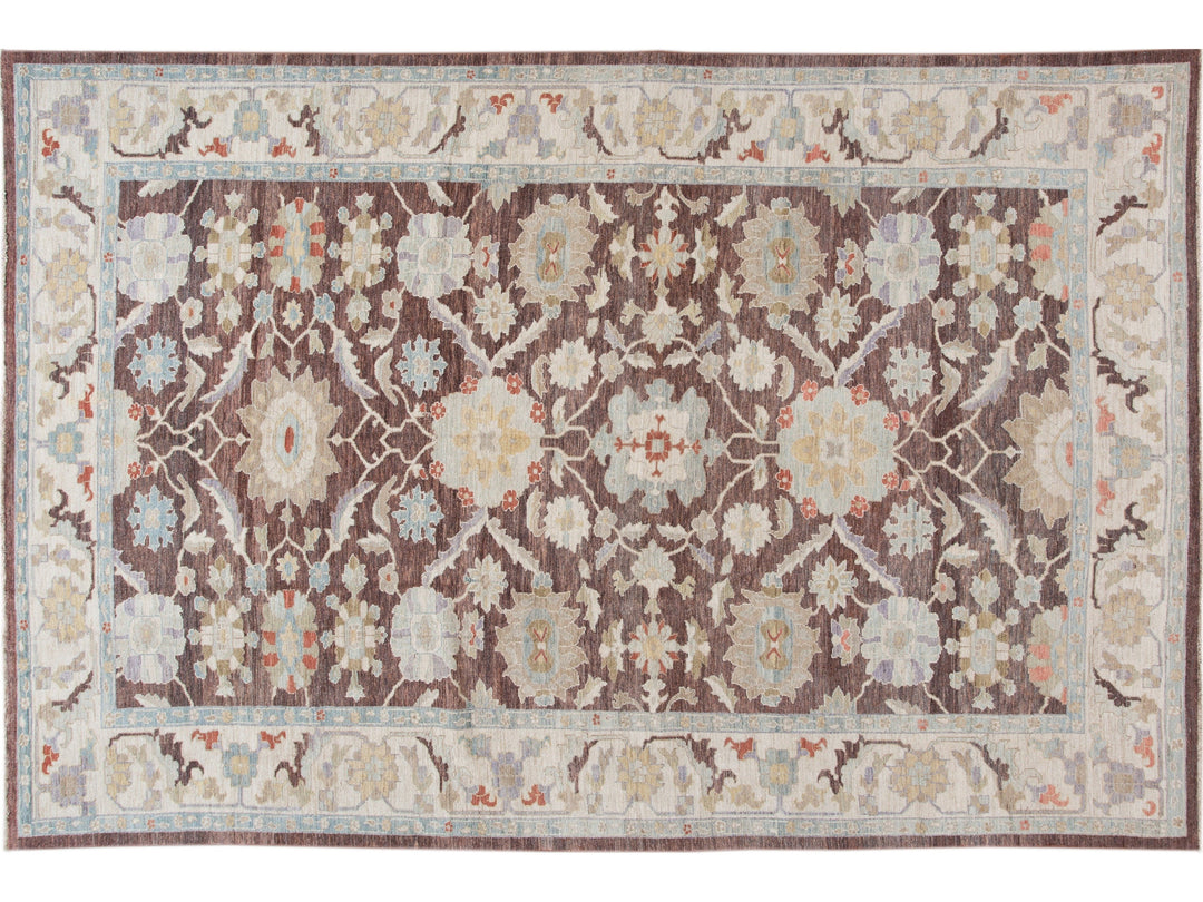 Modern Sultanabad Wool Rug 12 X 15