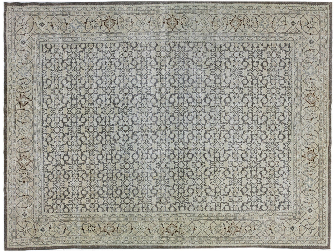 Antique Tabriz Wool Rug 11 X 13