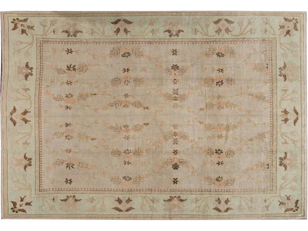 Modern Designed Turkish Oushak Rug 10 X 15