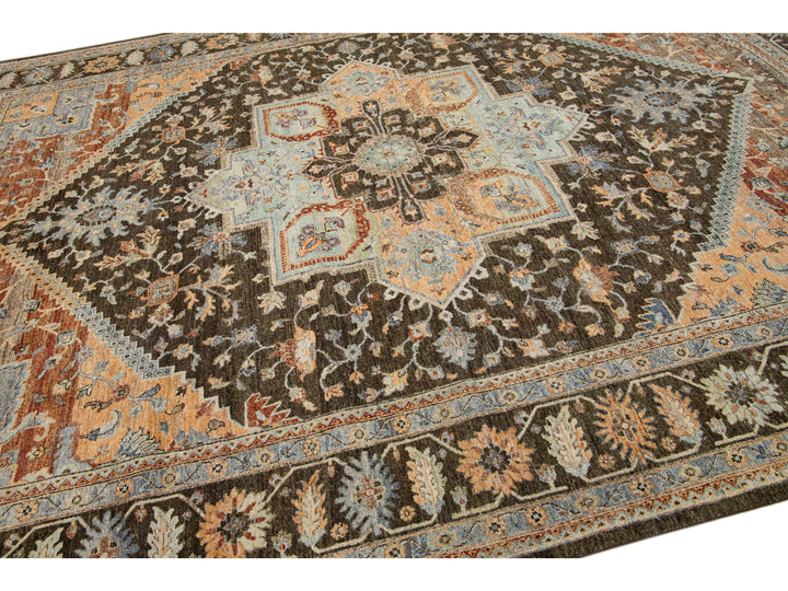 Modern Indian Artisan Wool Rug 10 X 14