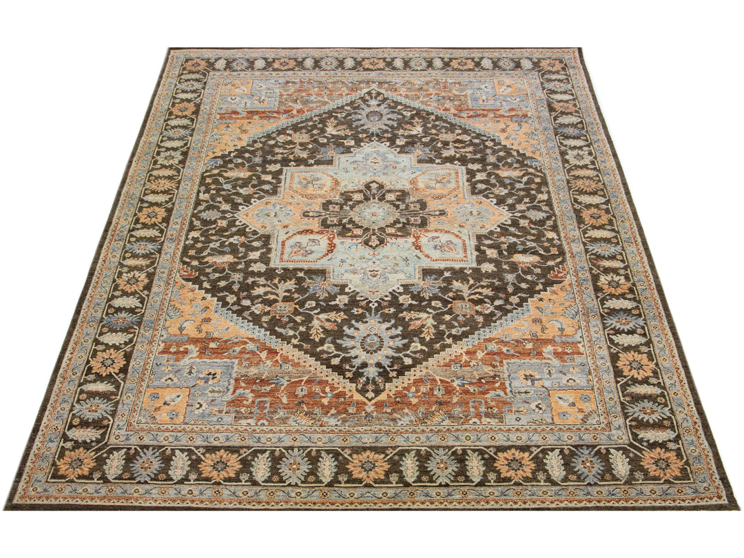 Modern Indian Artisan Wool Rug 10 X 14