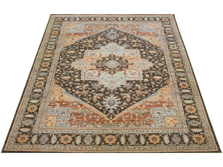 Modern Indian Artisan Wool Rug 10 X 14