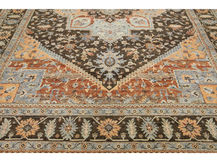 Modern Indian Artisan Wool Rug 10 X 14