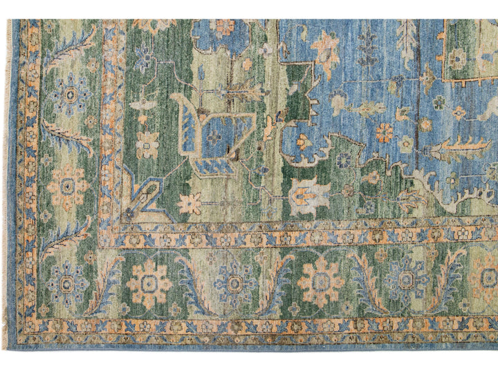 Modern Indian Artisan Wool Rug 10 X 14