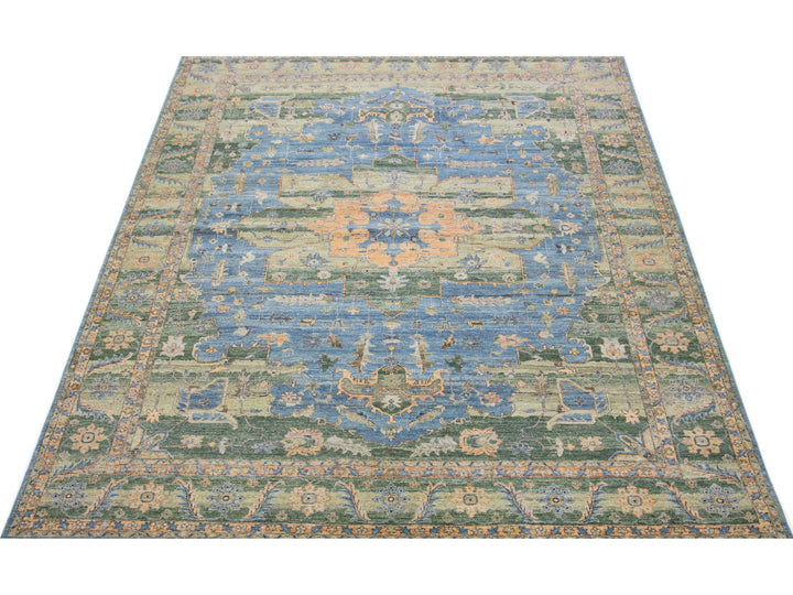 Modern Indian Artisan Wool Rug 10 X 14