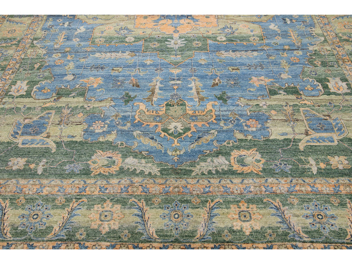 Modern Indian Artisan Wool Rug 10 X 14