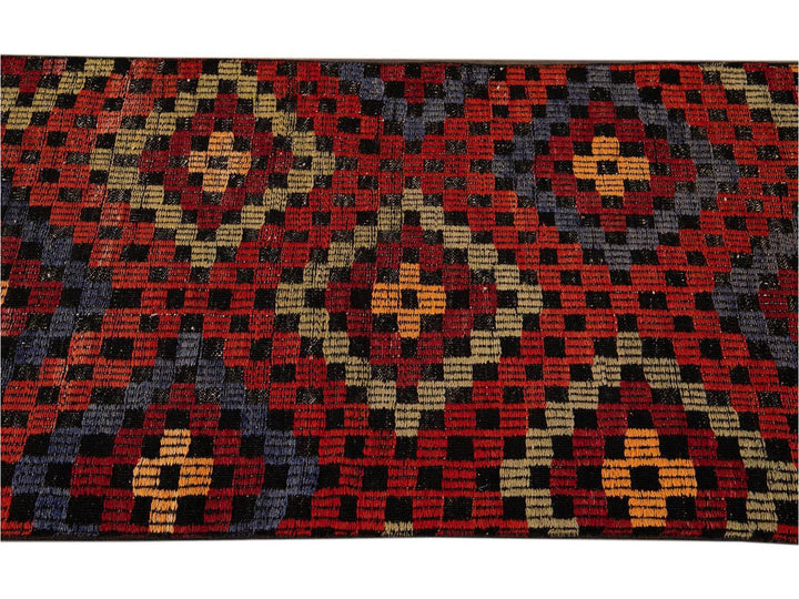 Vintage Sumakh Wool Runner  3 X 9