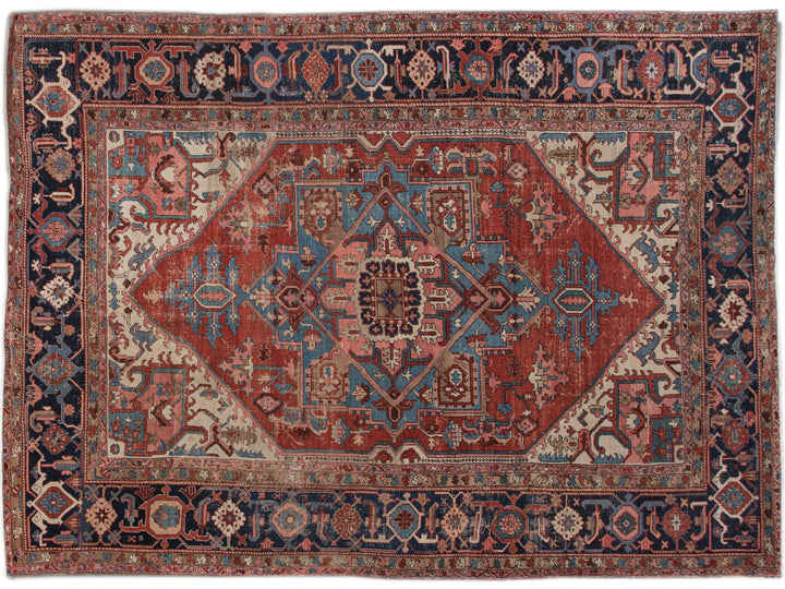 Antique Serapi Wool Rug 10 X 13