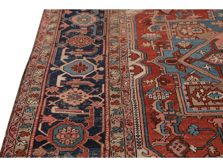 Antique Serapi Wool Rug 10 X 13