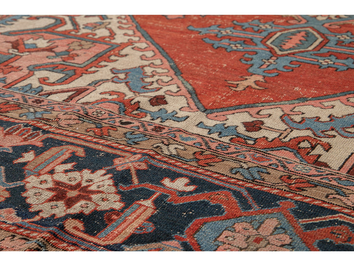Antique Serapi Wool Rug 10 X 13