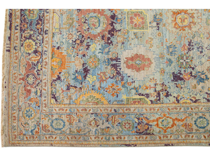 Modern Indian Artisan Wool Rug 10 X 13