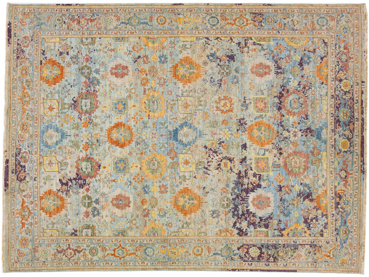 Modern Indian Artisan Wool Rug 10 X 13