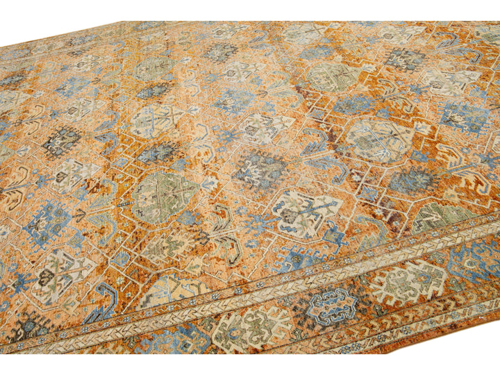 Modern Indian Artisan Wool Rug 10 X 14