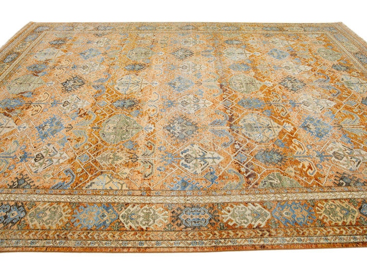 Modern Indian Artisan Wool Rug 10 X 14