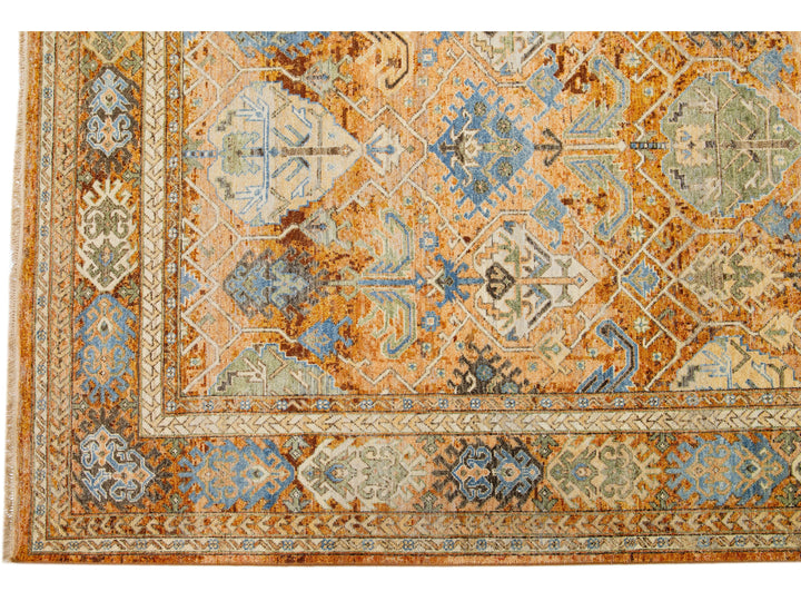 Modern Indian Artisan Wool Rug 10 X 14