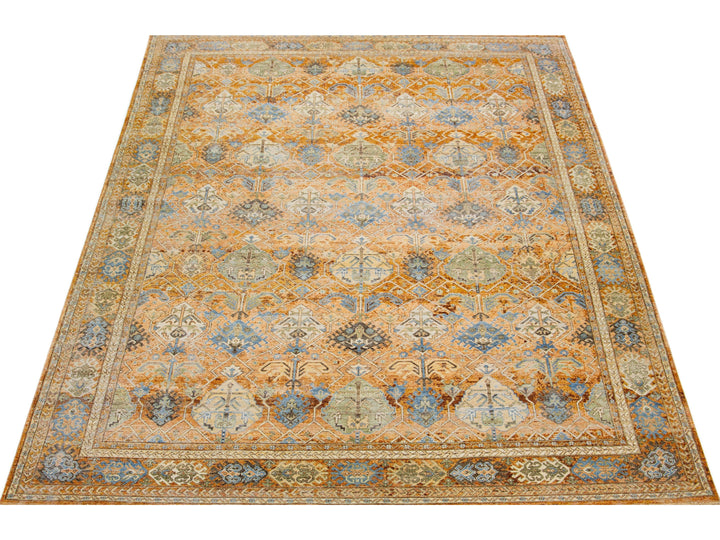 Modern Indian Artisan Wool Rug 10 X 14